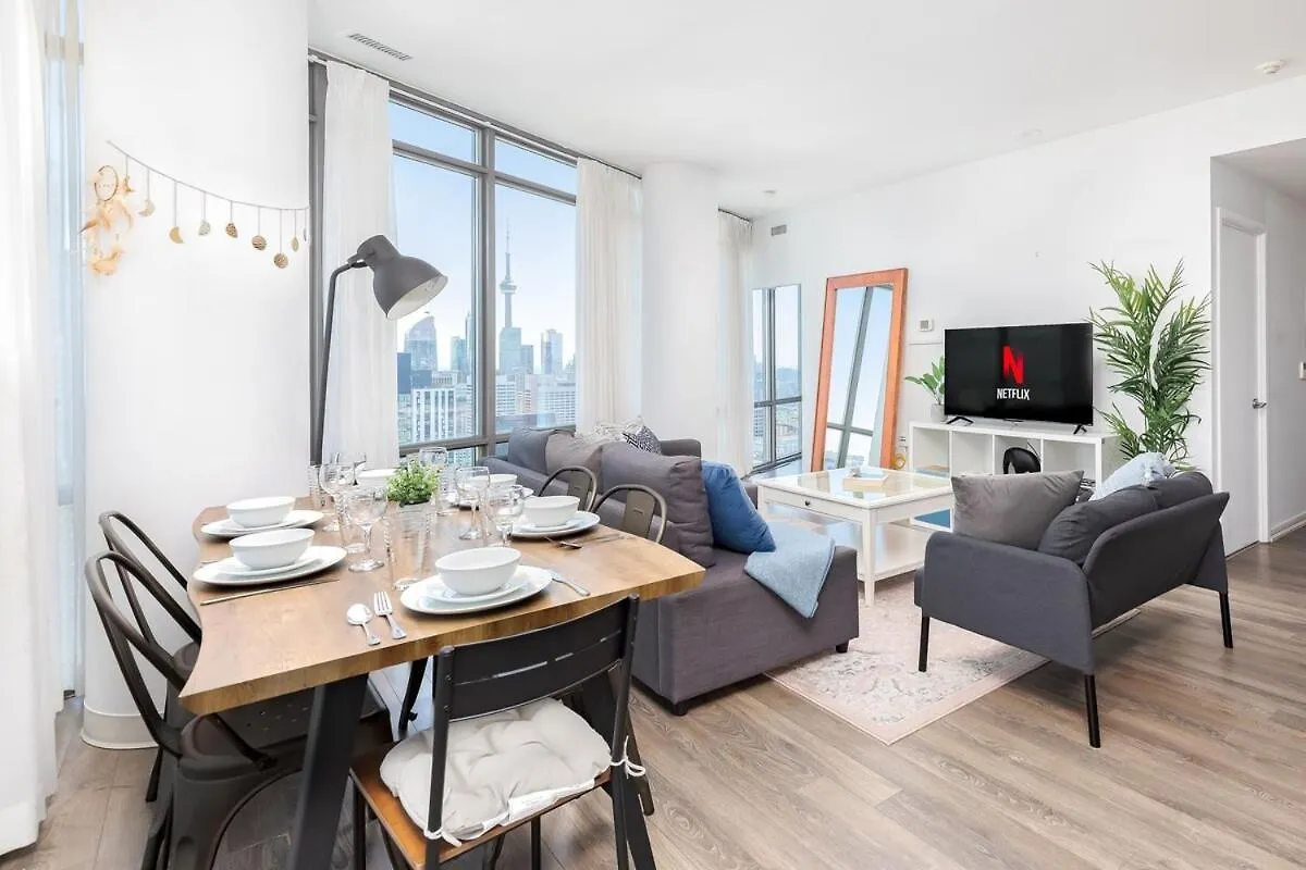 토론토 Huge 2Bd 2Ba With Sofa Bed And Cn Tower View! 아파트 0*,  캐나다