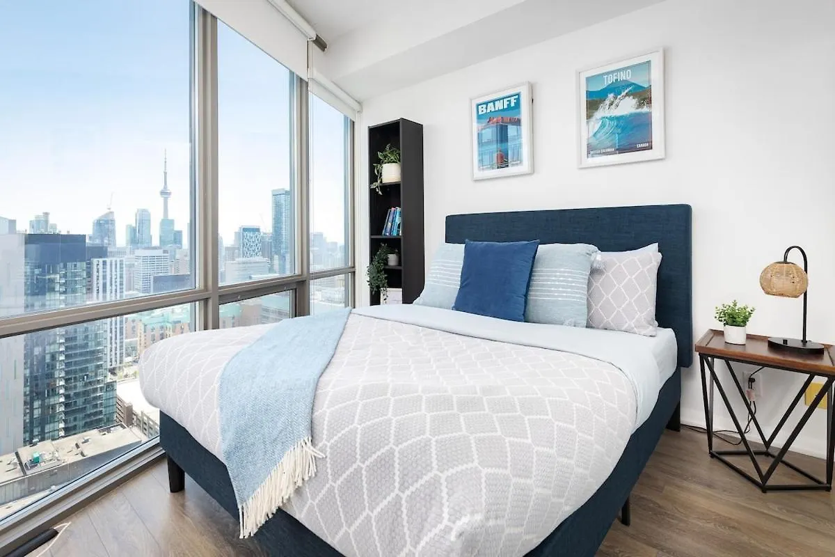 토론토 Huge 2Bd 2Ba With Sofa Bed And Cn Tower View! 아파트 0*,